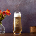 Lunvero Stemless Champagne Flute | Luxury Clear Glass for Champagne